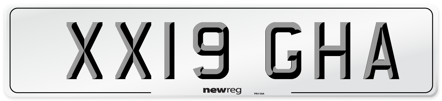 XX19 GHA Number Plate from New Reg